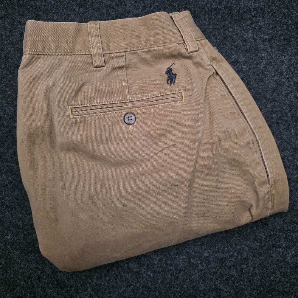 Vintage Polo Ralph‎ Lauren Mens 38x34 Pleated Khaki Ethan Pants